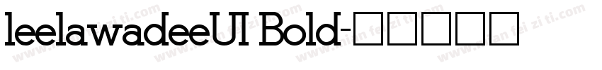 leelawadeeUI Bold字体转换